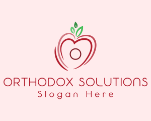 Heart Apple Fruit logo design