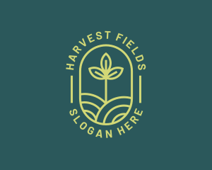 Farming Field Plant logo design