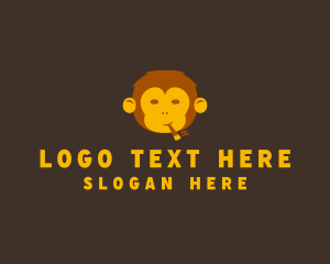 Vape Smoking Monkey Logo