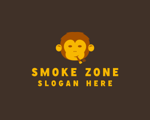 Vape Smoking Monkey logo design