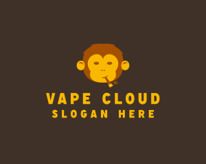 Vape Smoking Monkey logo design