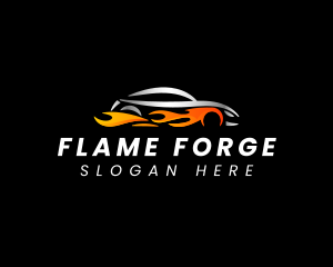 Flame Car Automotive logo design