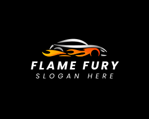 Flame Car Automotive logo design