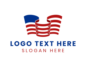 America Country Flag Logo