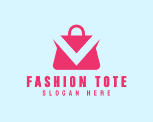Shopping Bag App Letter V logo