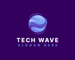 Globe Wave Digital logo design