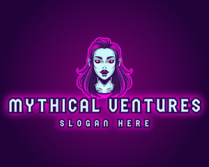 Female Vampire Gaming logo design