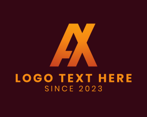 Monogram Tech Letter AX logo