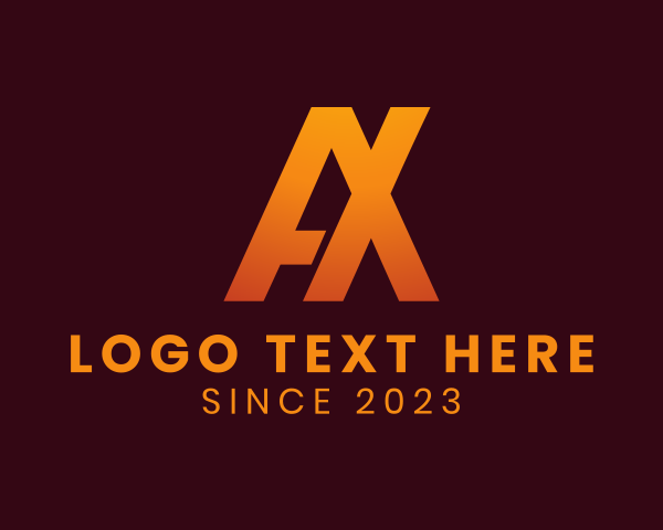 Letter Ax logo example 3