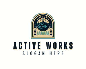 Adventure Mountain Peak logo design