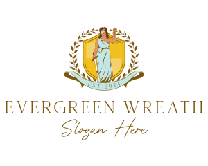 Legal Justice Woman logo design