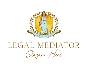 Legal Justice Woman logo design