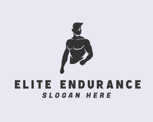 Male Fitness Bodybuilder logo design