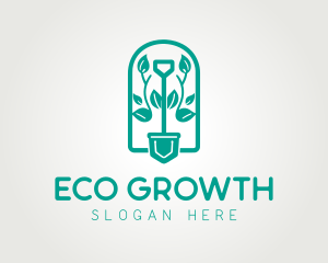 Agritech Shovel Greenhouse logo design