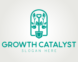 Agritech Shovel Greenhouse logo design