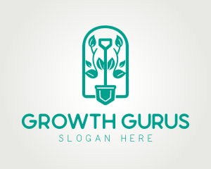 Agritech Shovel Greenhouse logo design