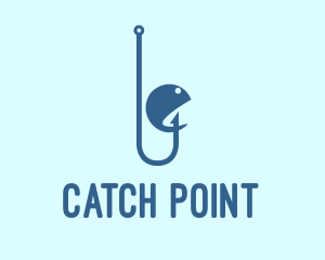 Blue Fish Hook  logo
