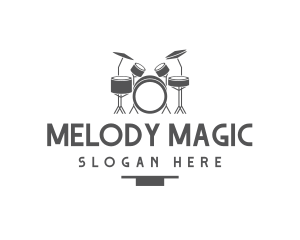 Musical Drummer Instrument logo