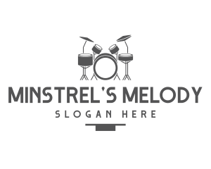 Musical Drummer Instrument logo design