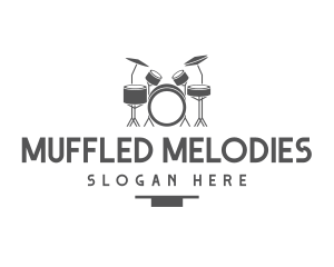 Musical Drummer Instrument logo design