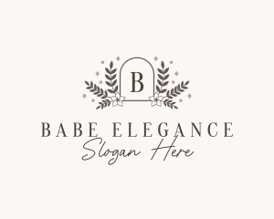 Elegant Floral Crest logo design