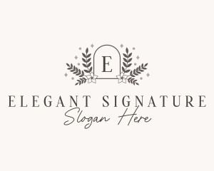 Elegant Floral Crest logo design