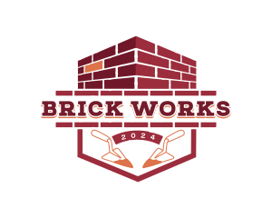 Masonry Trowel Brick  logo design