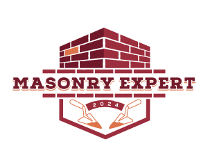 Masonry Trowel Brick  logo design