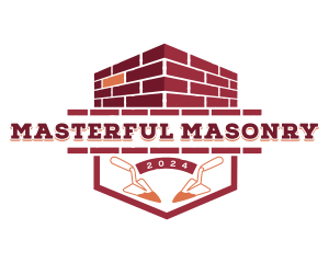 Masonry Trowel Brick  logo design