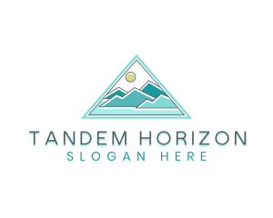 Mountain Horizon Triangle logo design