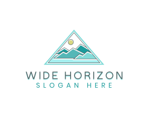 Mountain Horizon Triangle logo design