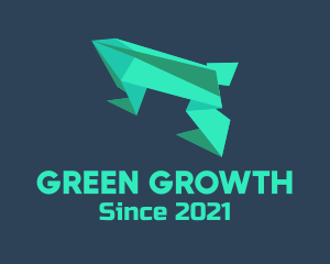 Green Frog Origami logo design