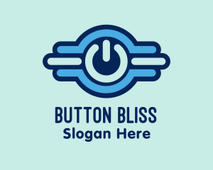 Digital Power Button logo design