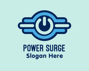 Digital Power Button logo design