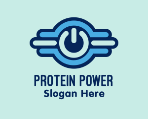 Digital Power Button logo design