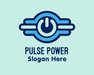 Digital Power Button logo design