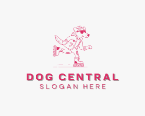 Pet Dog Rollerblade logo design