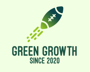 Green Rugby Rocket logo design