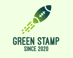 Green Rugby Rocket logo design