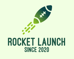 Green Rugby Rocket logo design