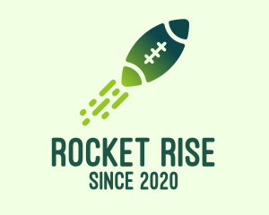 Green Rugby Rocket logo design