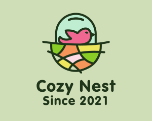 Colorful Bird Nest  logo design