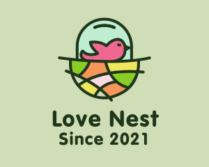 Colorful Bird Nest  logo design