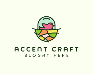 Colorful Bird Nest  logo design