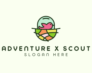 Colorful Bird Nest  logo design