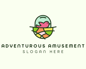 Colorful Bird Nest  logo design