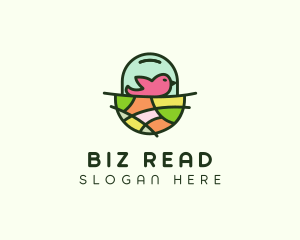 Colorful Bird Nest  logo design