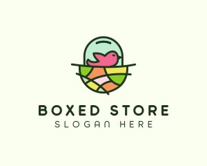 Colorful Bird Nest  logo design