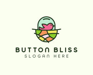 Colorful Bird Nest  logo design