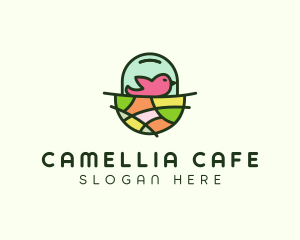 Colorful Bird Nest  logo design